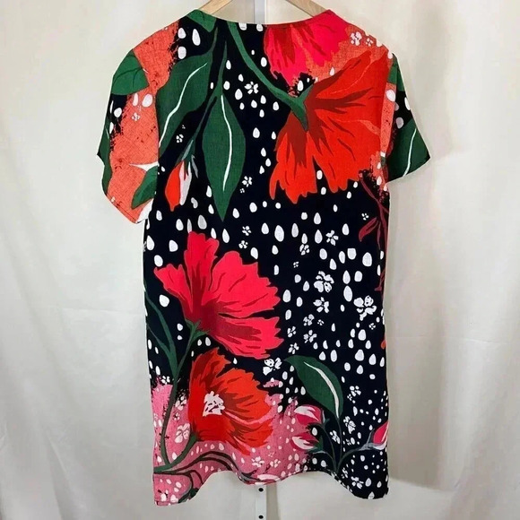 2/$30 MINKPINK Size Large Tropical Floral Print Dress Short Sleeve - Picture 5 of 5